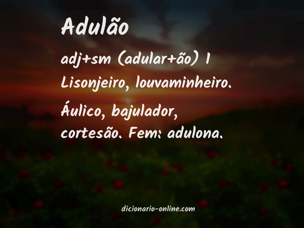 Significado de adulão