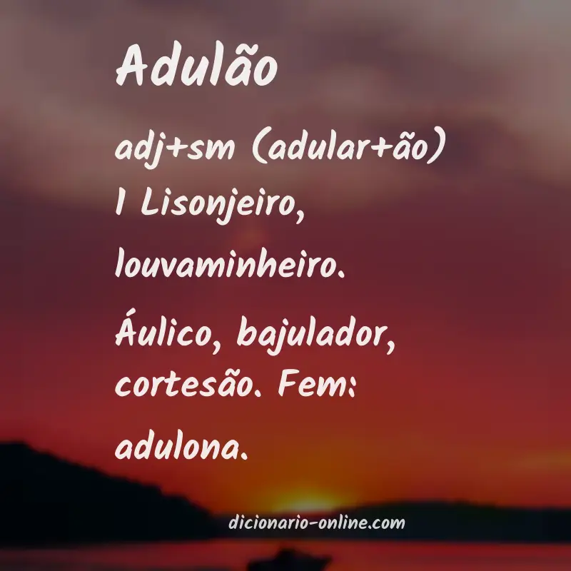 Significado de adulão