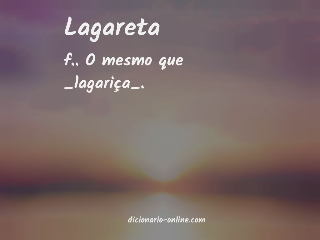 Significado de lagareta