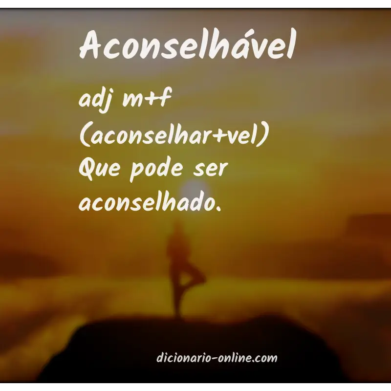 Significado de aconselhável