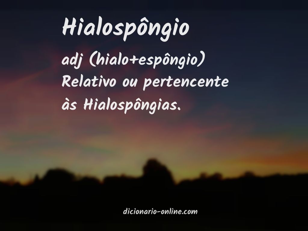 Significado de hialospôngio