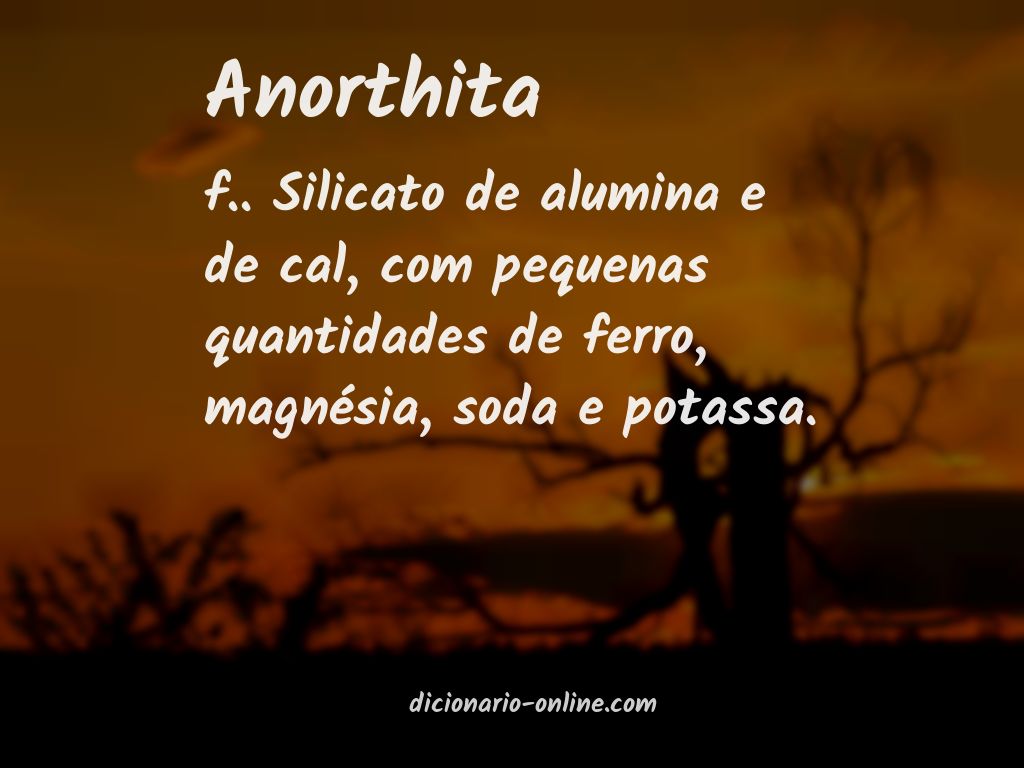 Significado de anorthita