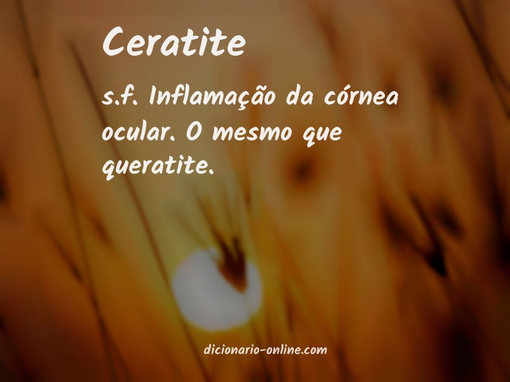 Significado de ceratite