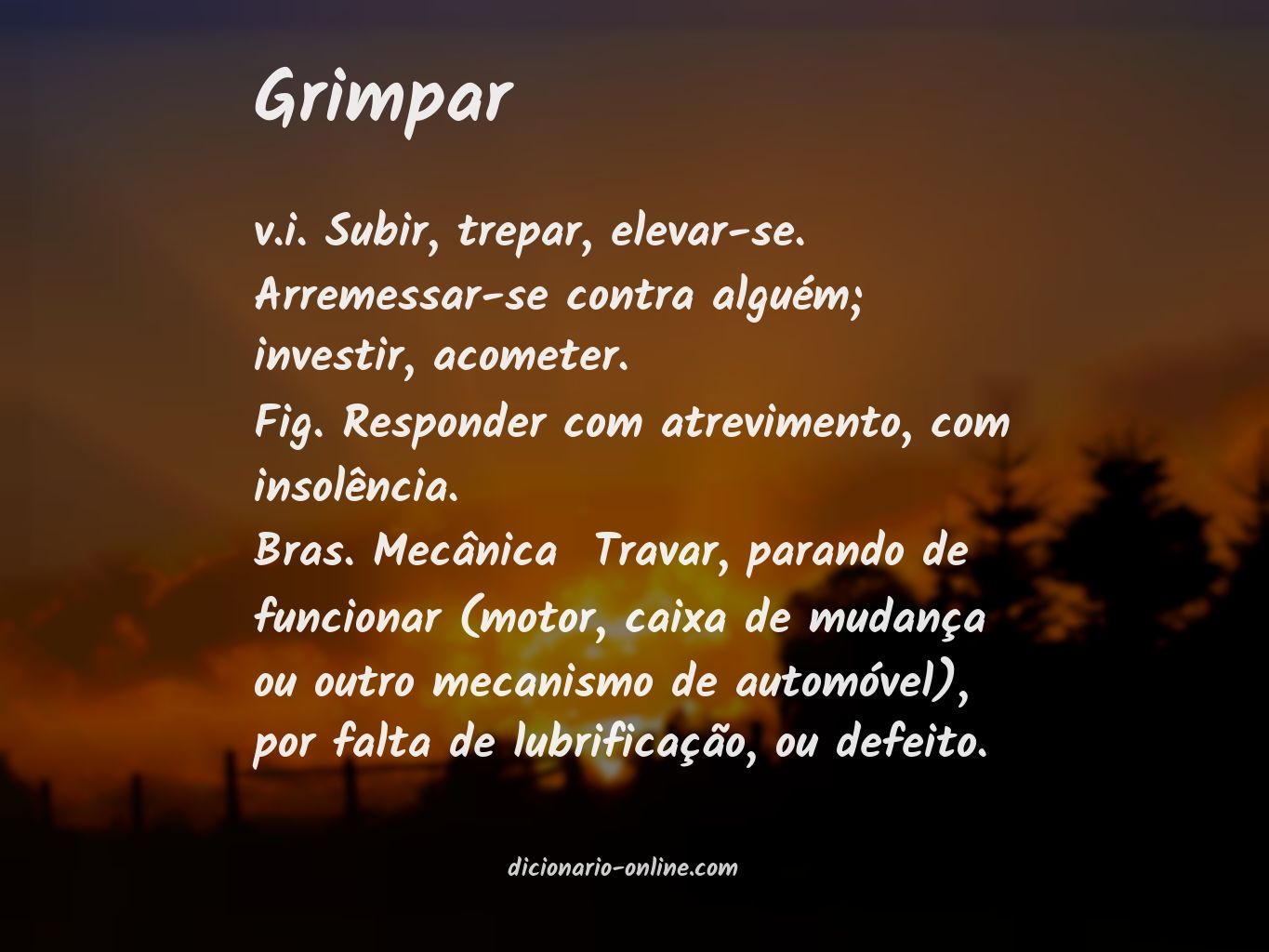 Significado de grimpar