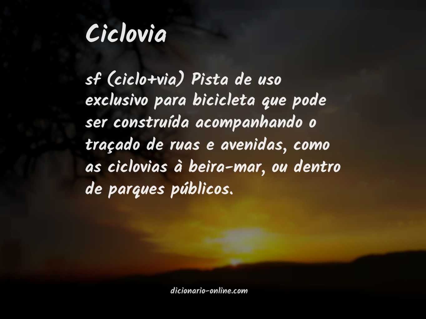 Significado de ciclovia