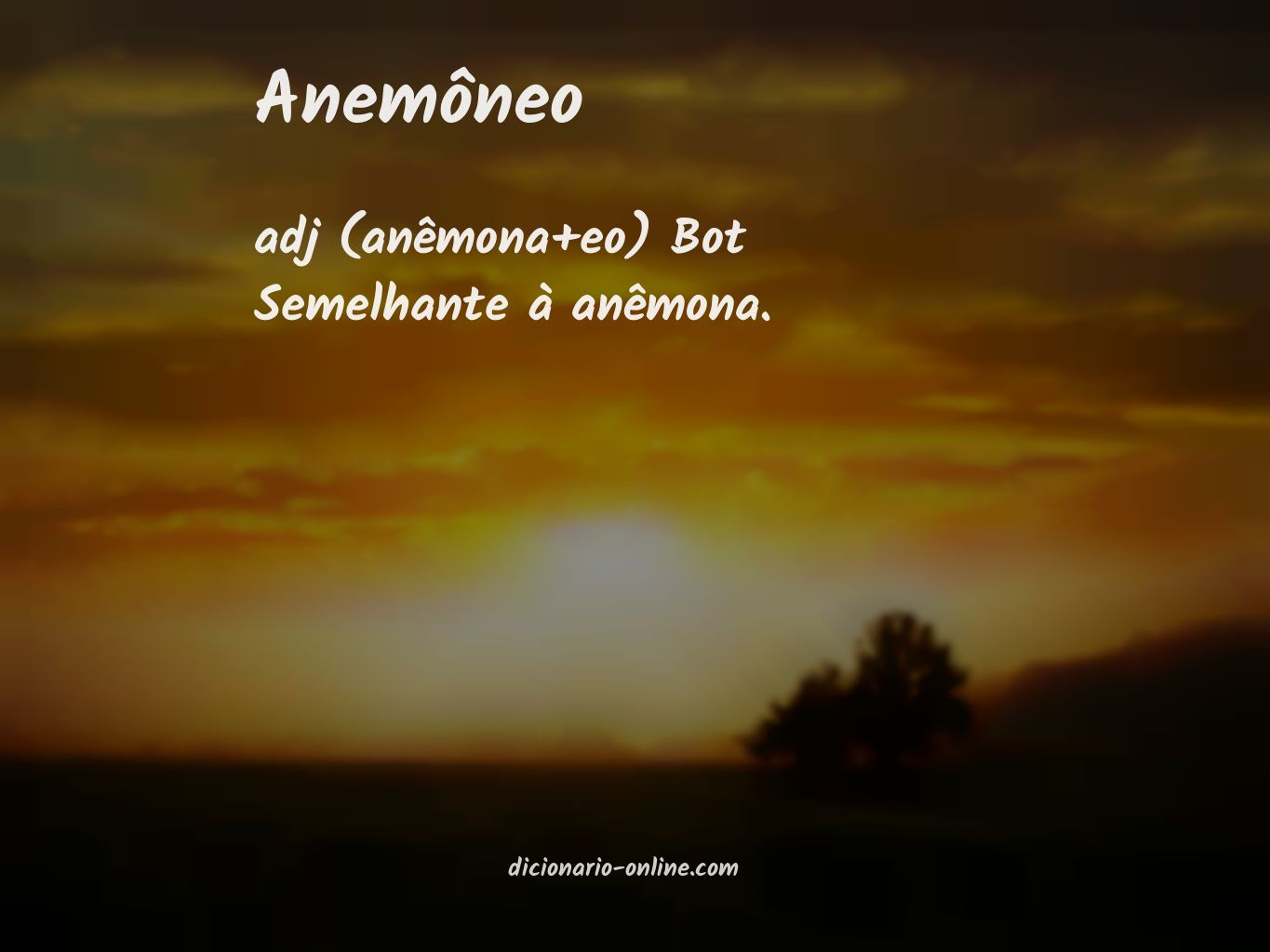 Significado de anemôneo