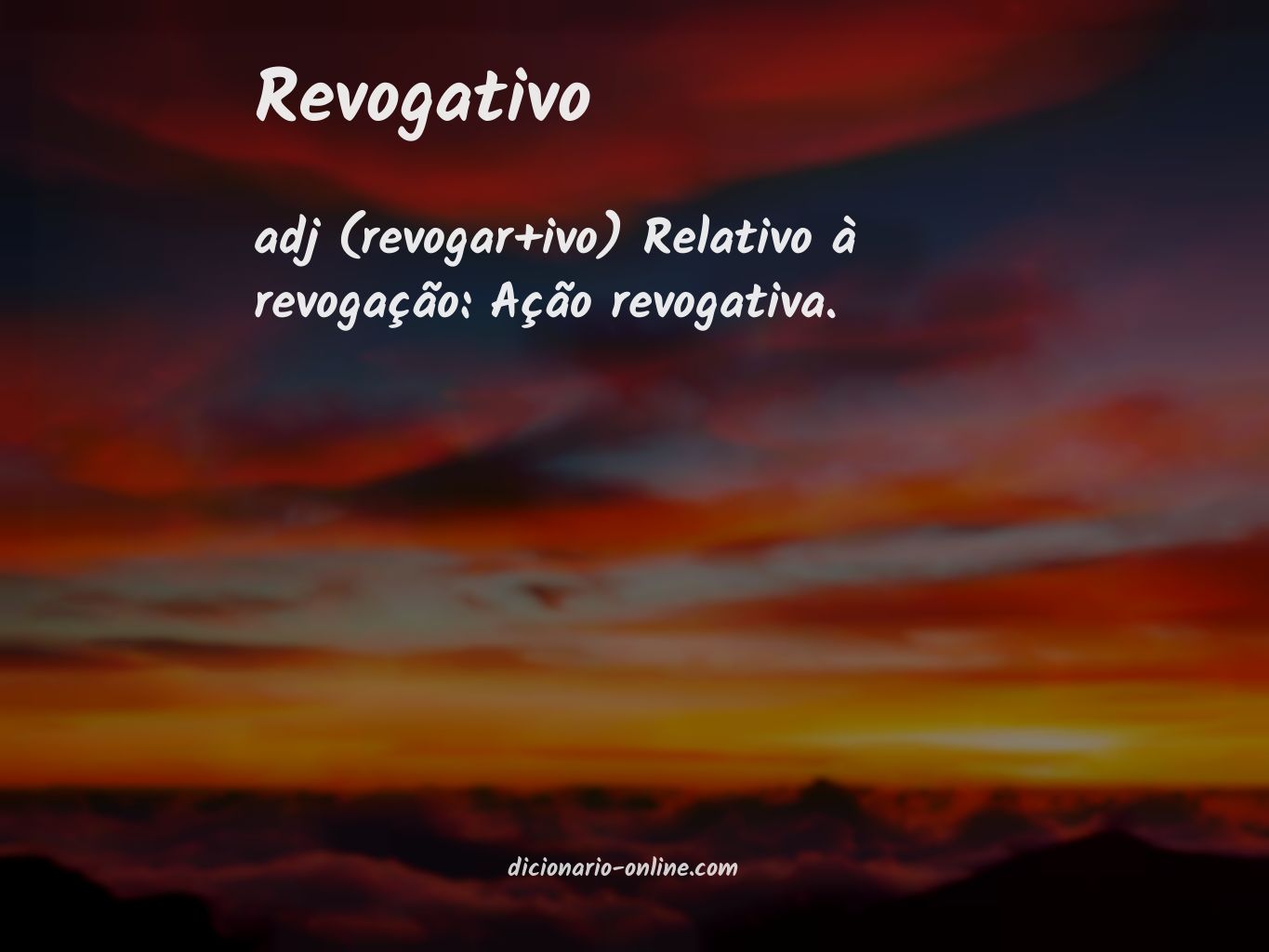 Significado de revogativo