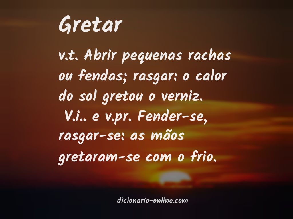 Significado de gretar