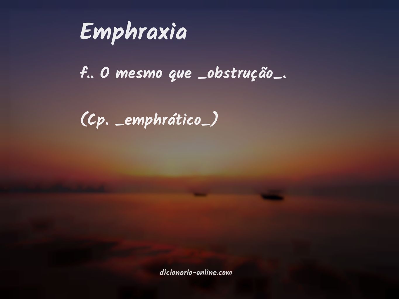 Significado de emphraxia