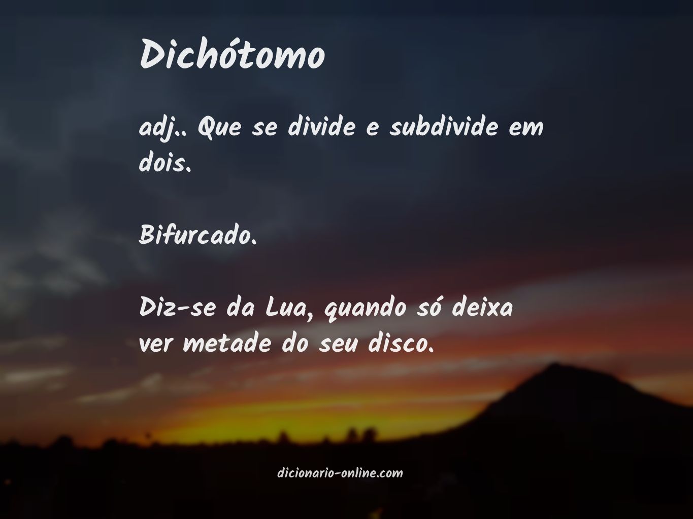 Significado de dichótomo