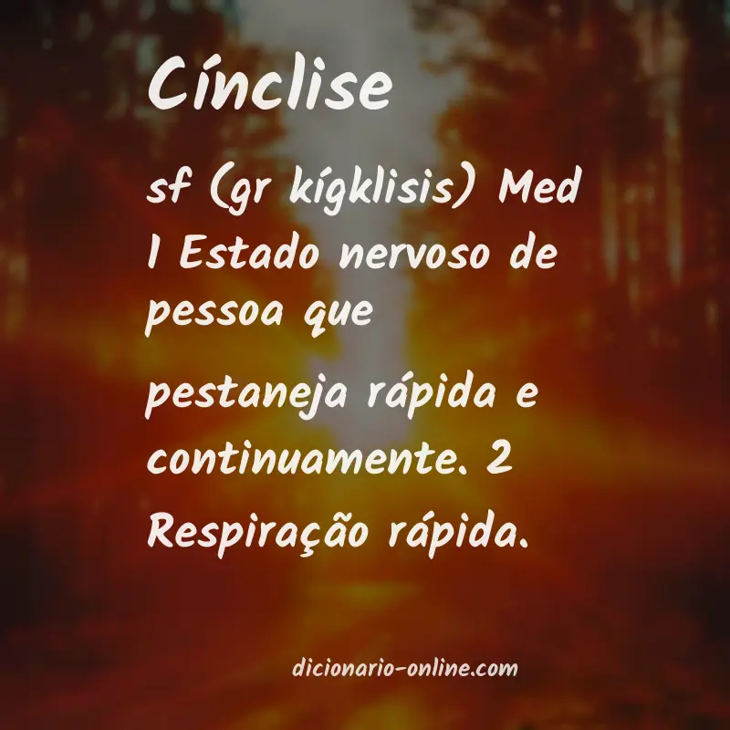 Significado de cínclise