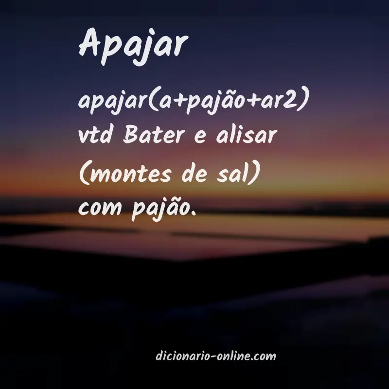 Significado de apajar