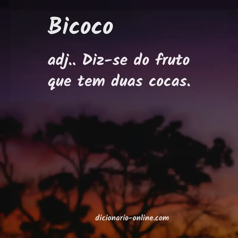 Significado de bicoco