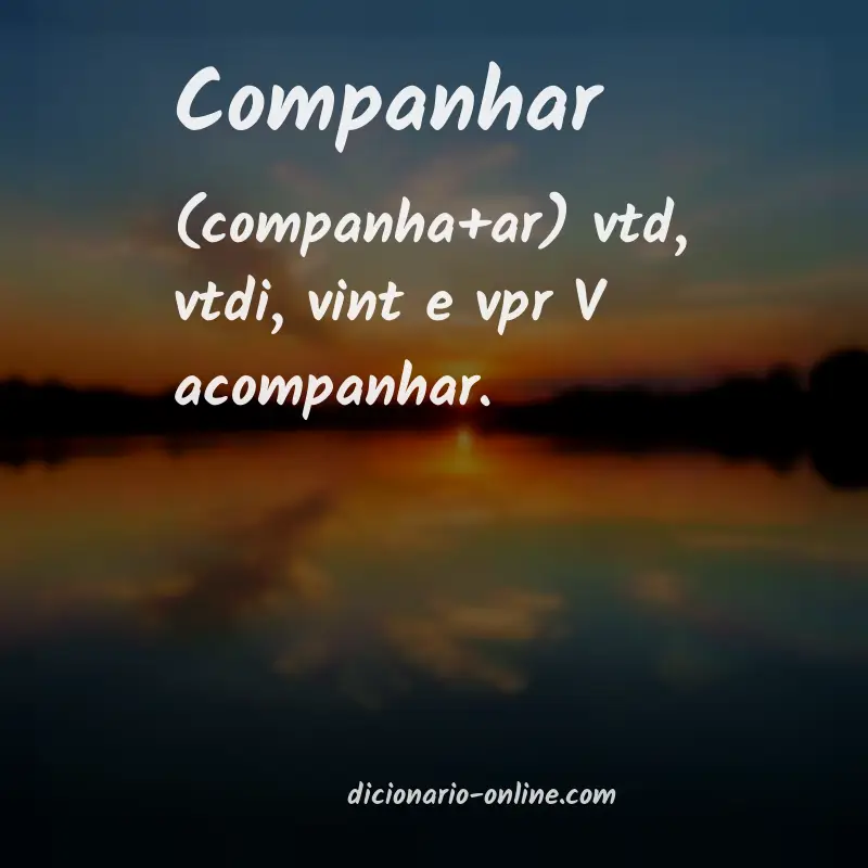 Significado de companhar