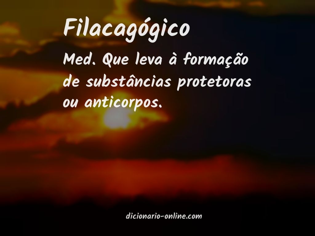 Significado de filacagógico