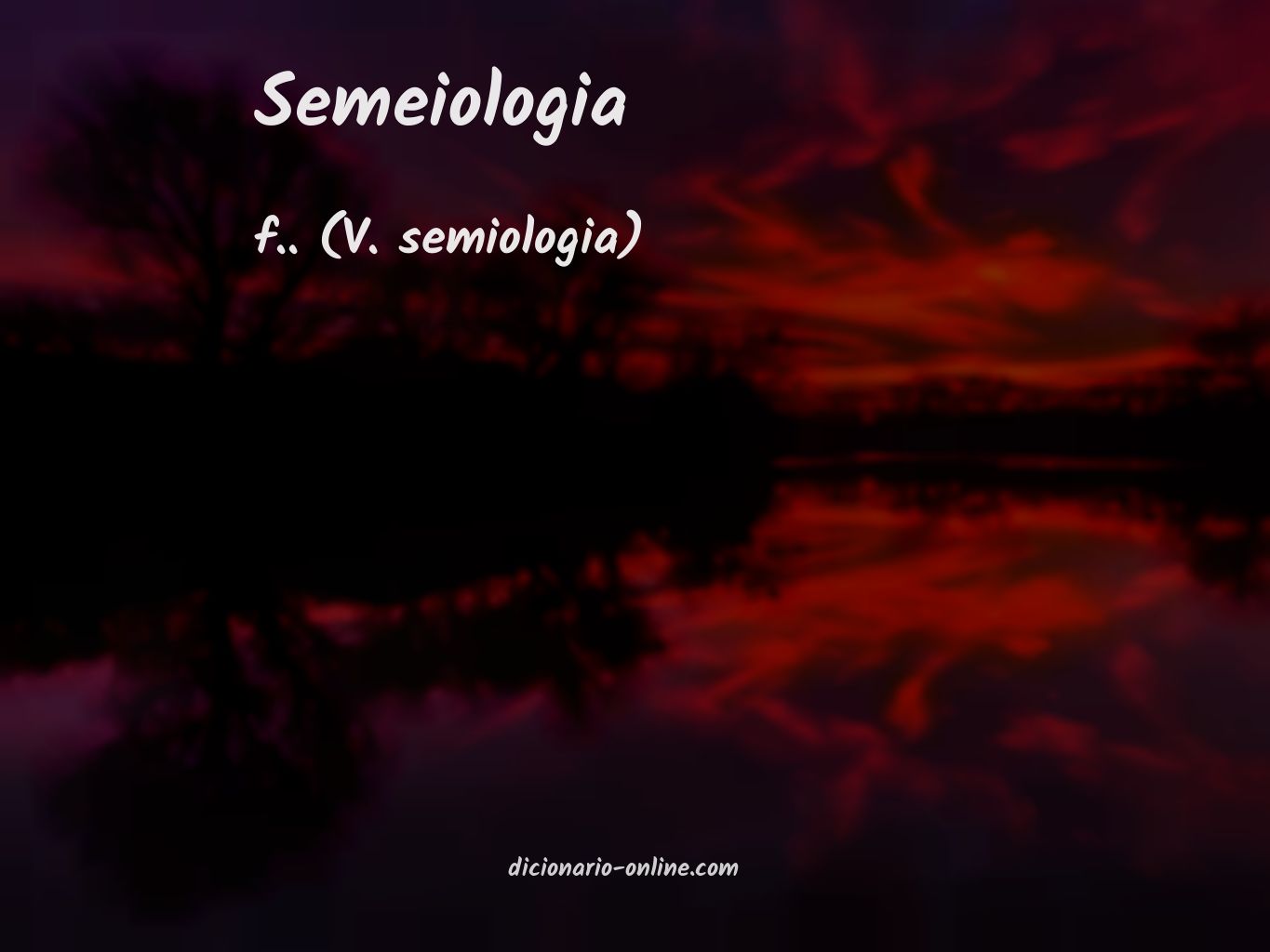 Significado de semeiologia