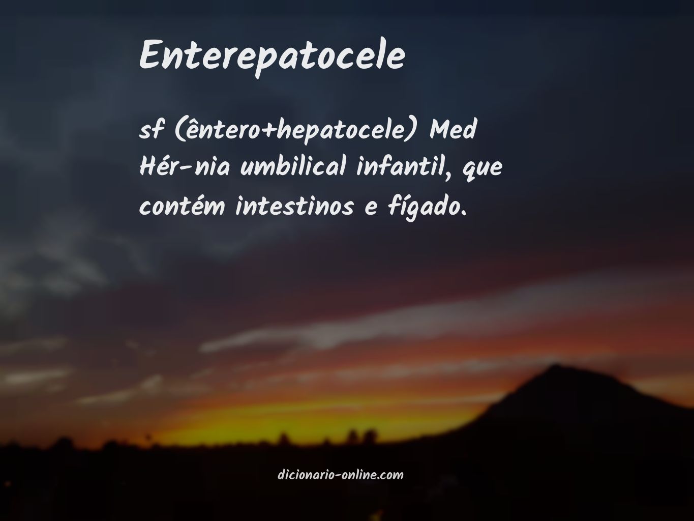 Significado de enterepatocele