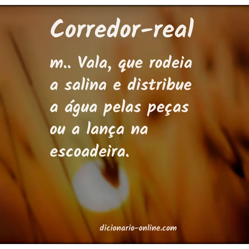 Significado de corredor-real