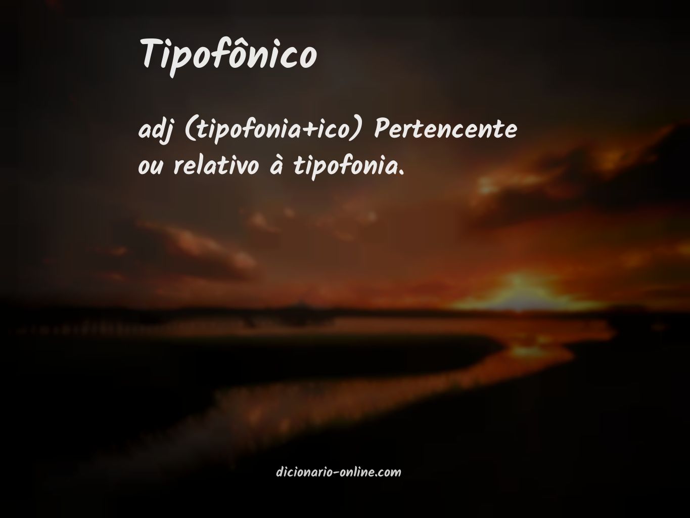 Significado de tipofônico