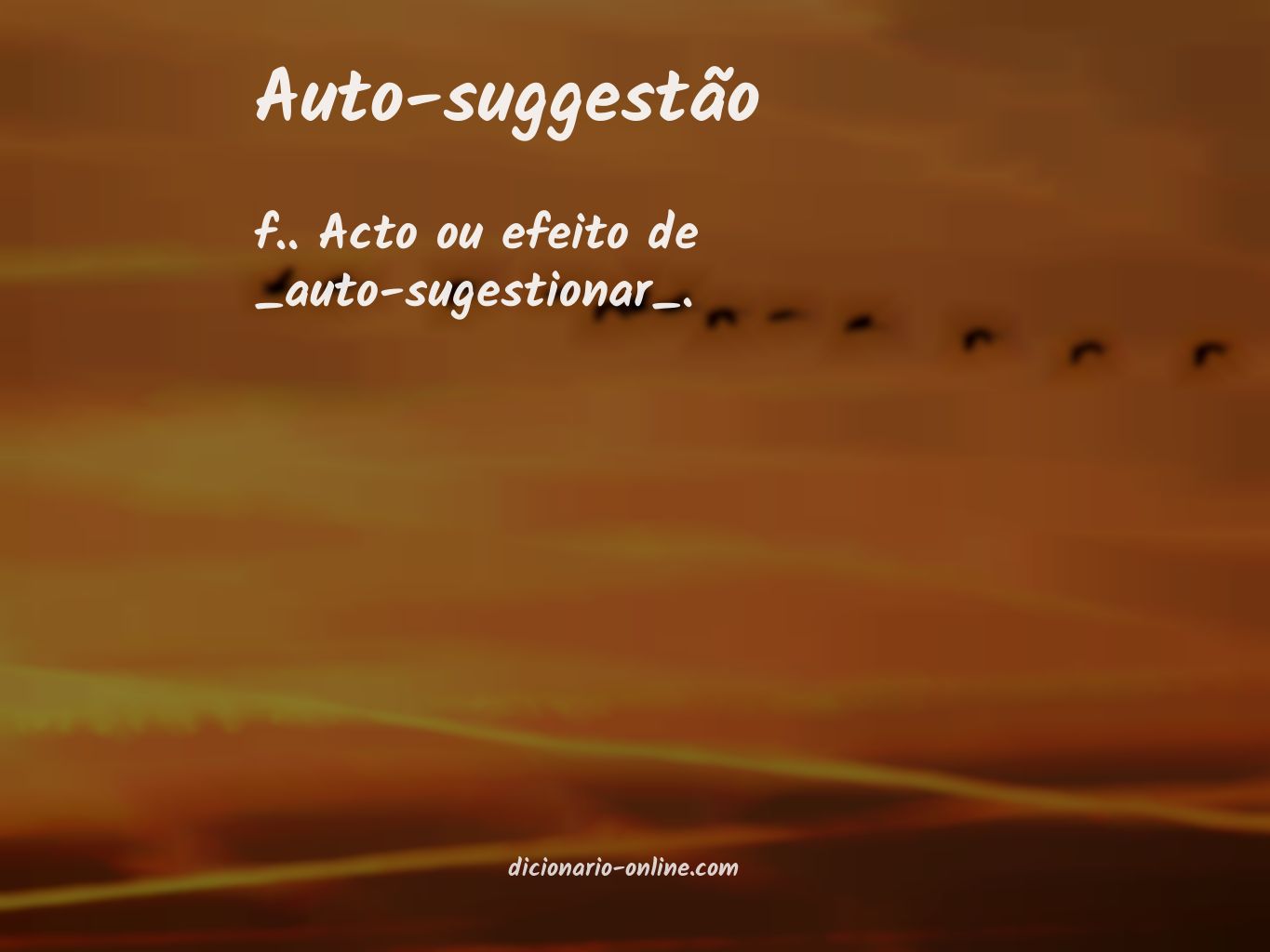 Significado de auto-suggestão