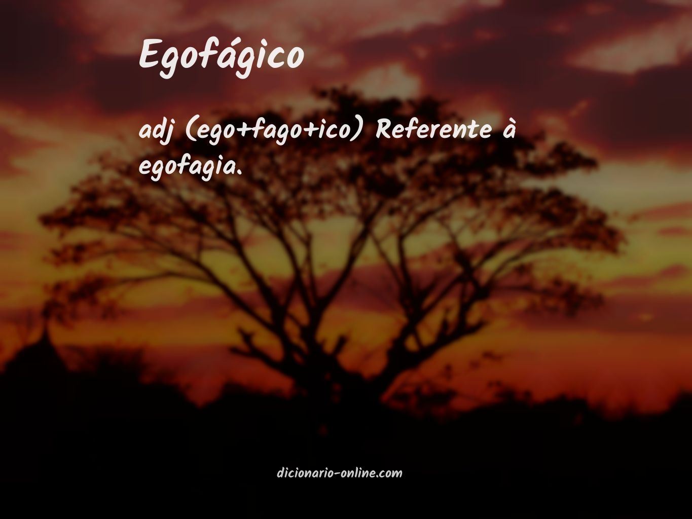 Significado de egofágico