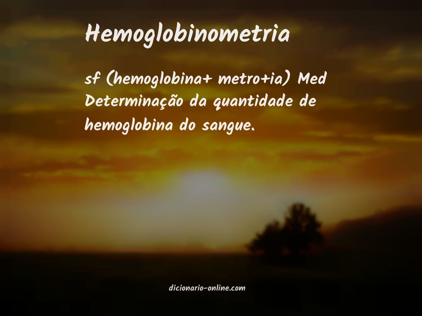 Significado de hemoglobinometria