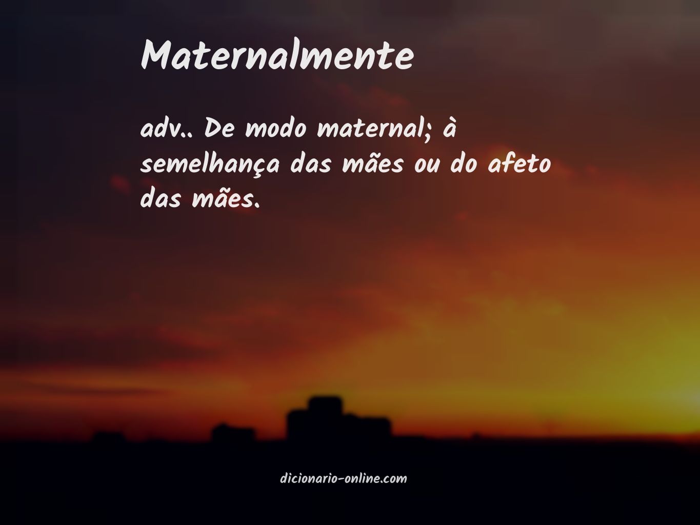 Significado de maternalmente