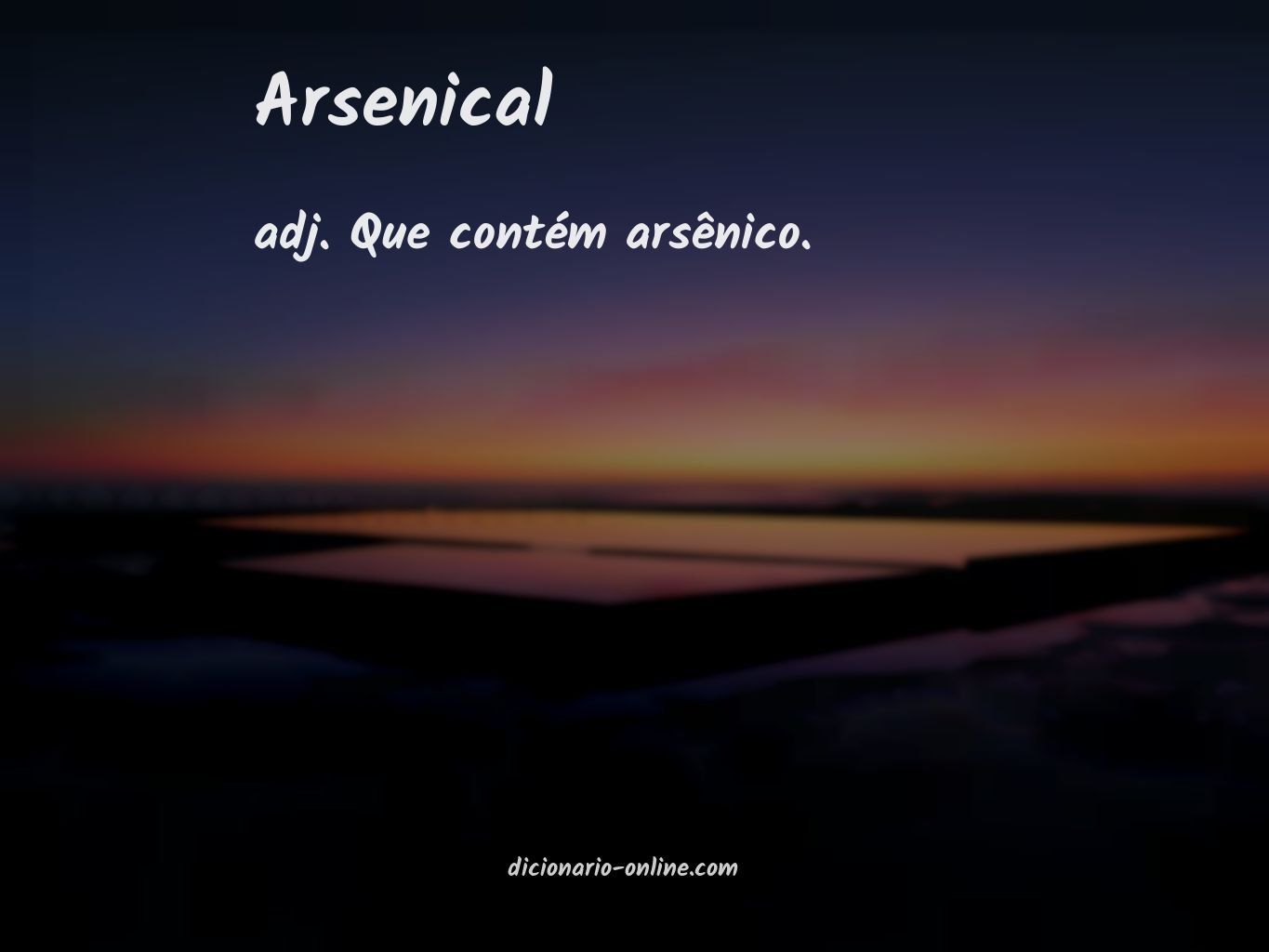 Significado de arsenical