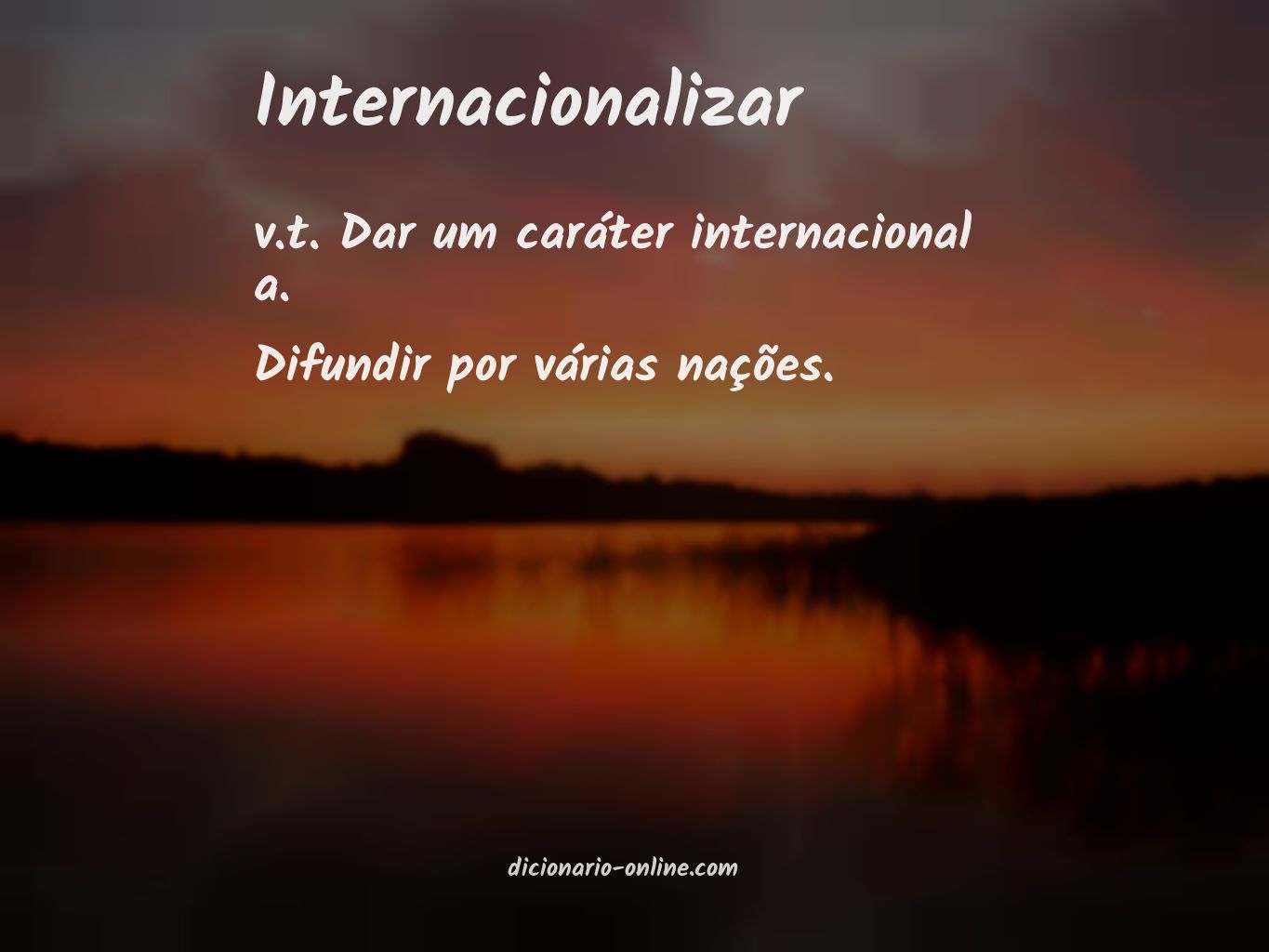 Significado de internacionalizar