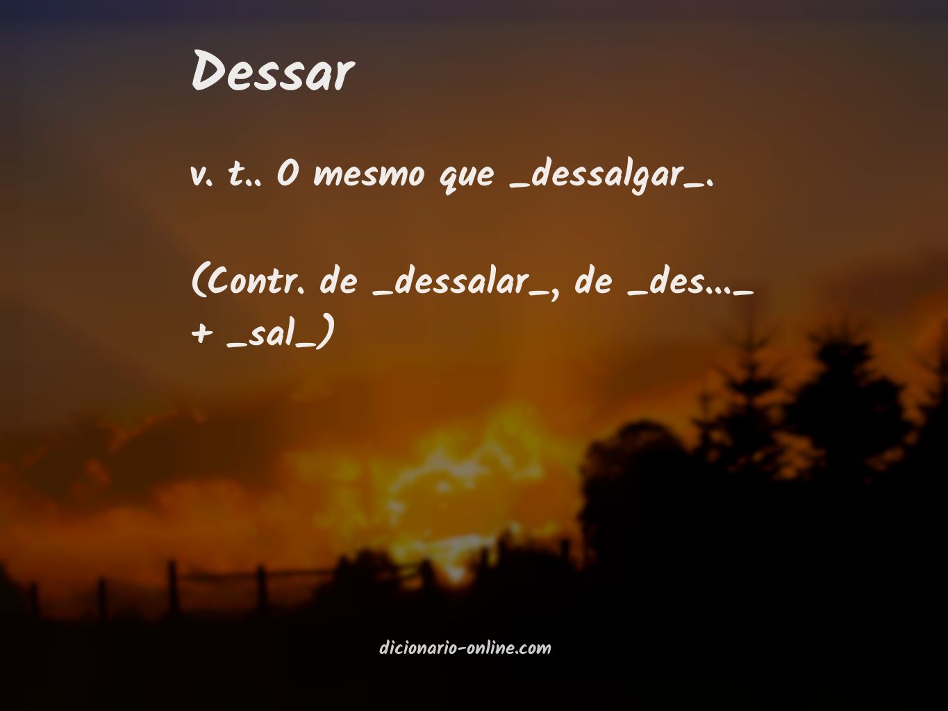 Significado de dessar