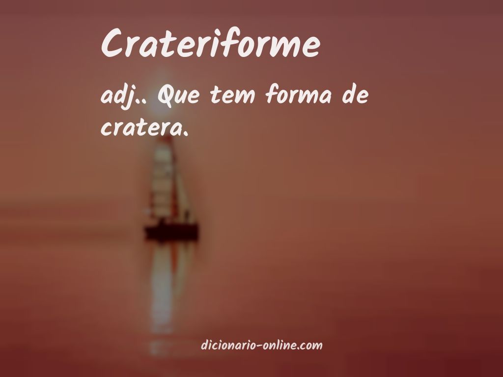 Significado de crateriforme