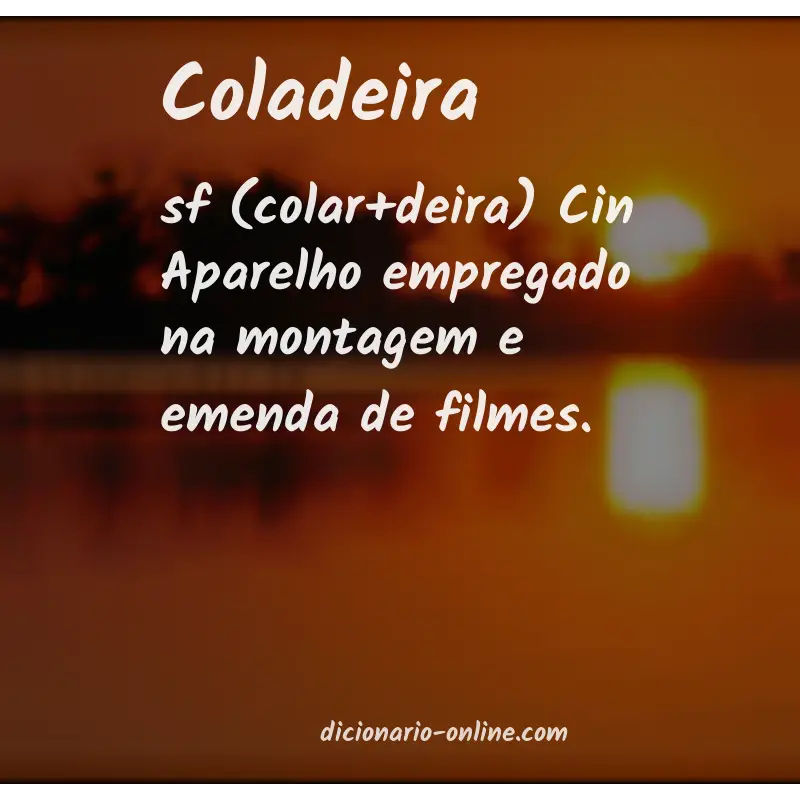 Significado de coladeira