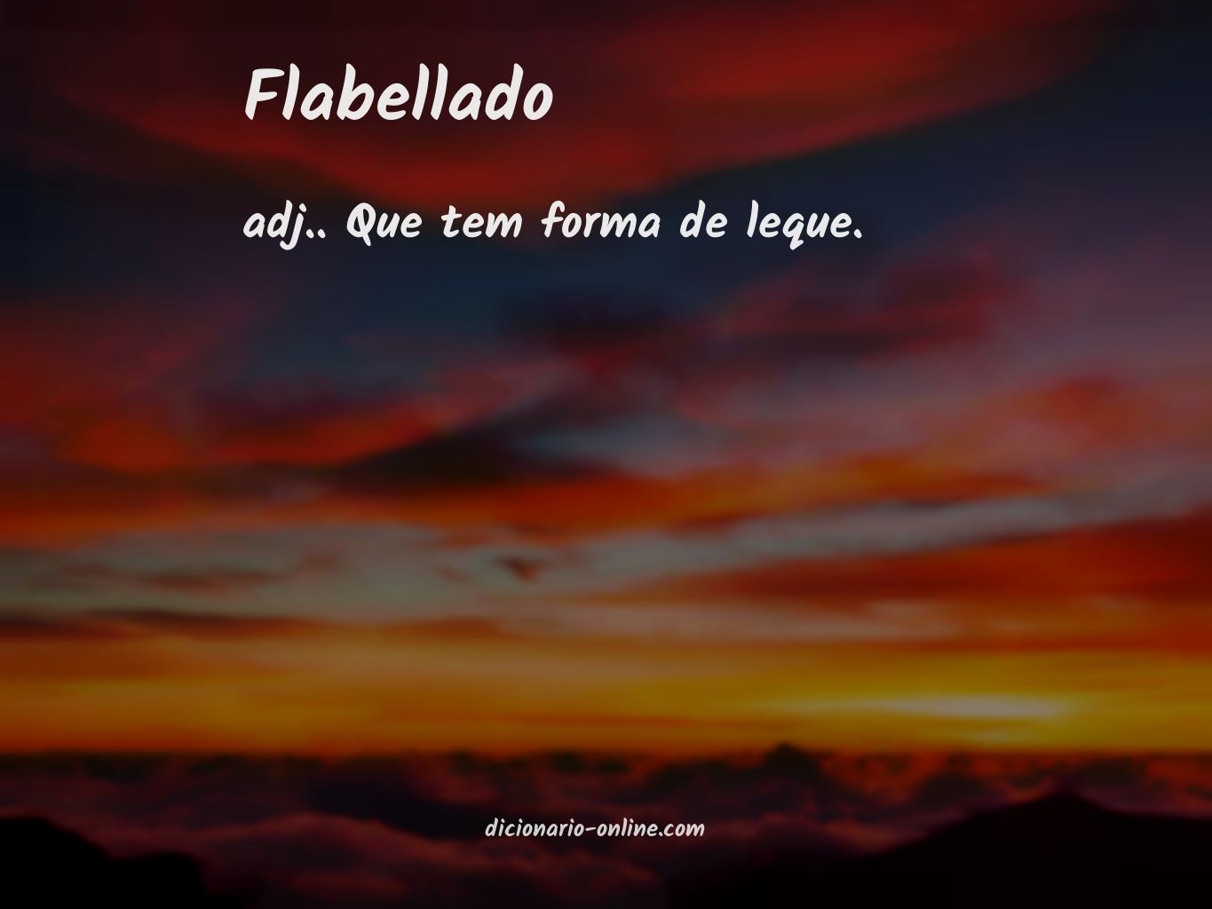 Significado de flabellado