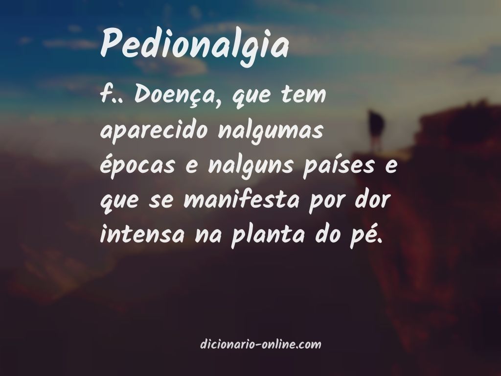 Significado de pedionalgia