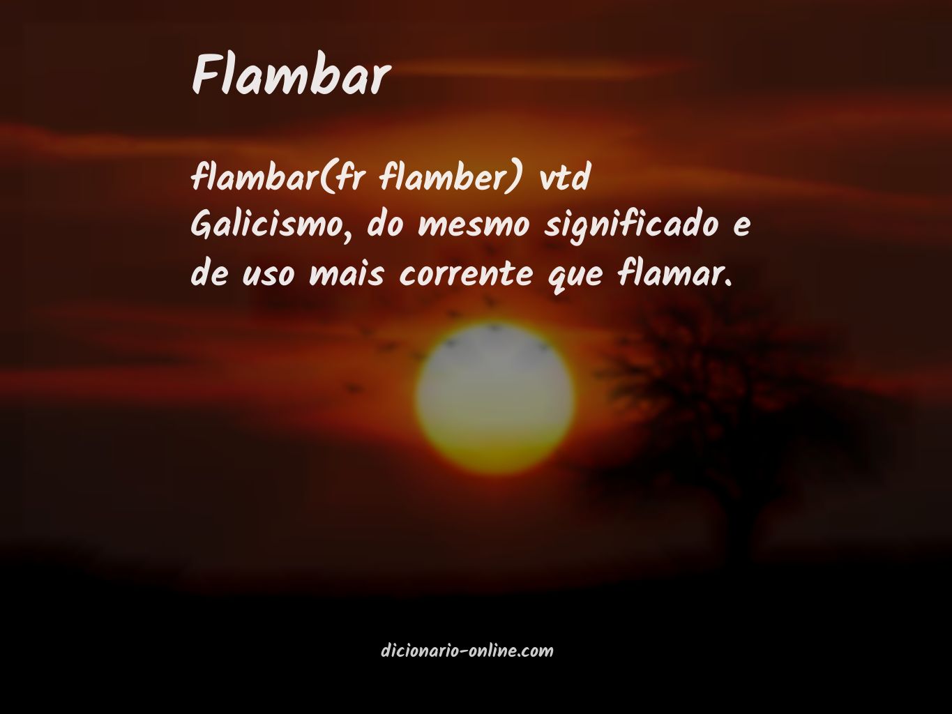 Significado de flambar