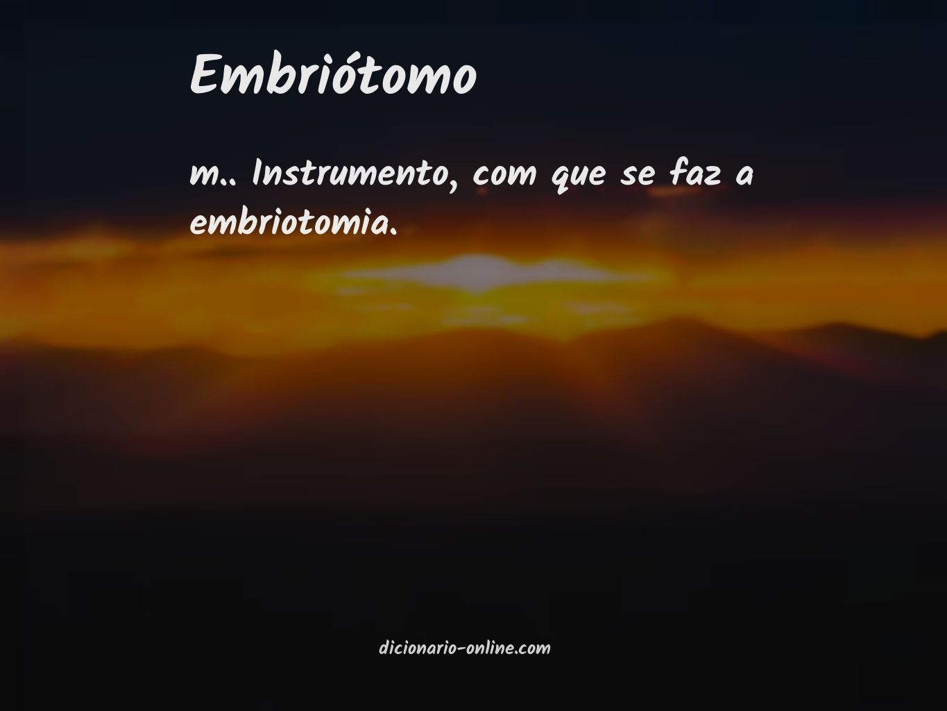 Significado de embriótomo