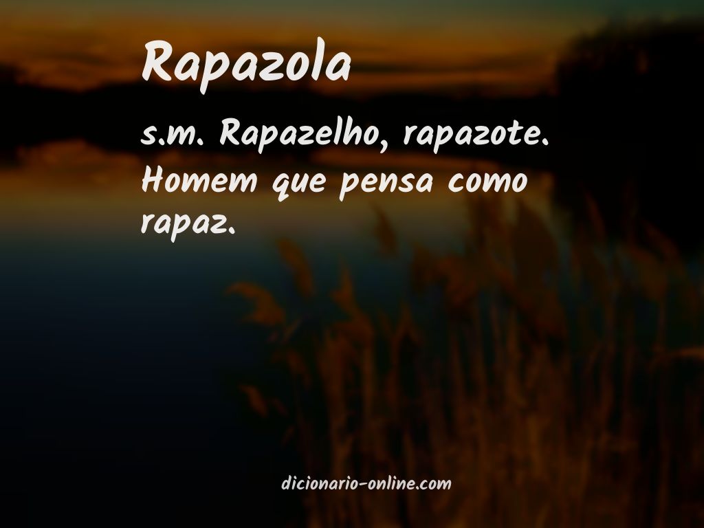 Significado de rapazola