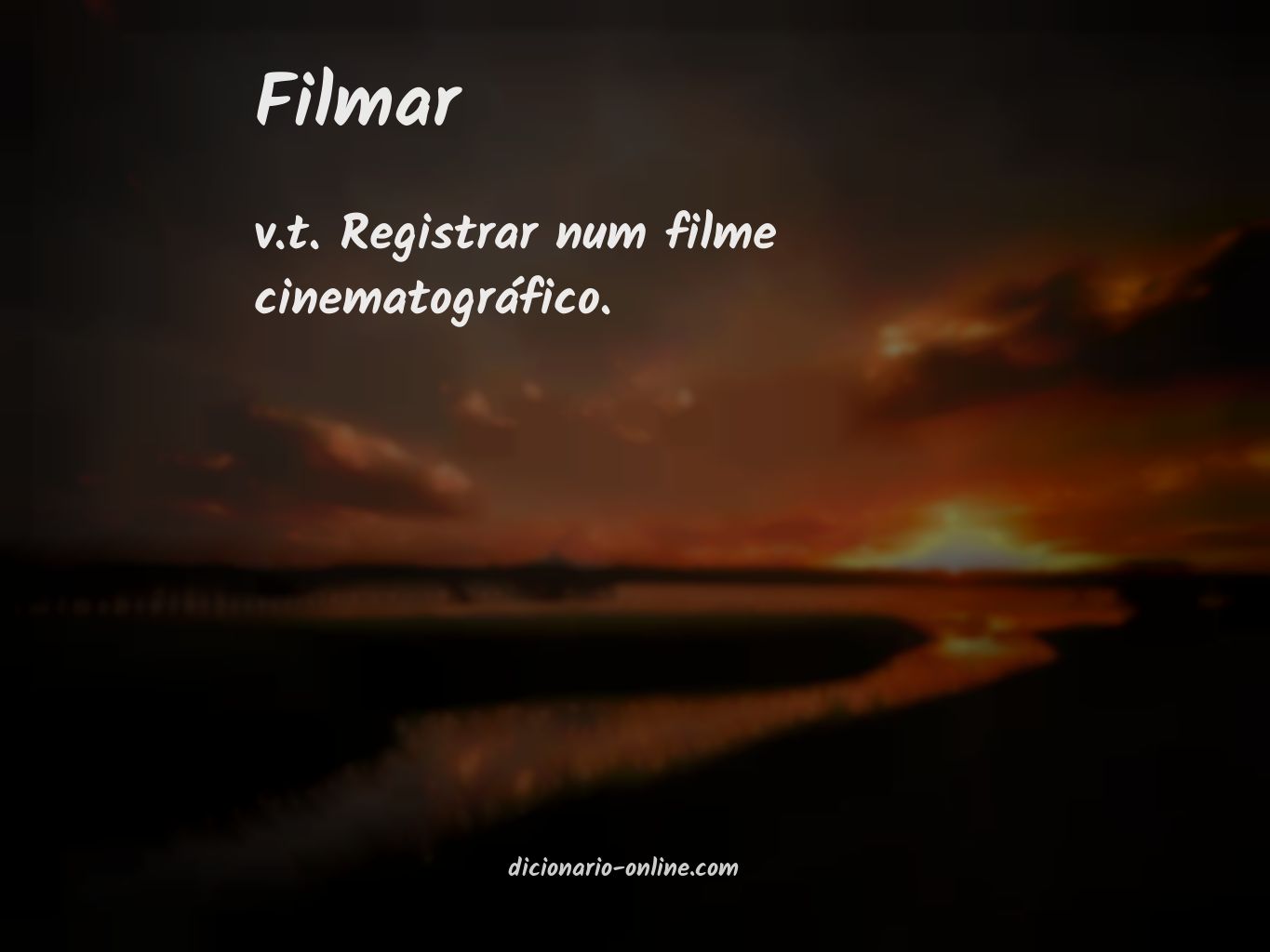 Significado de filmar