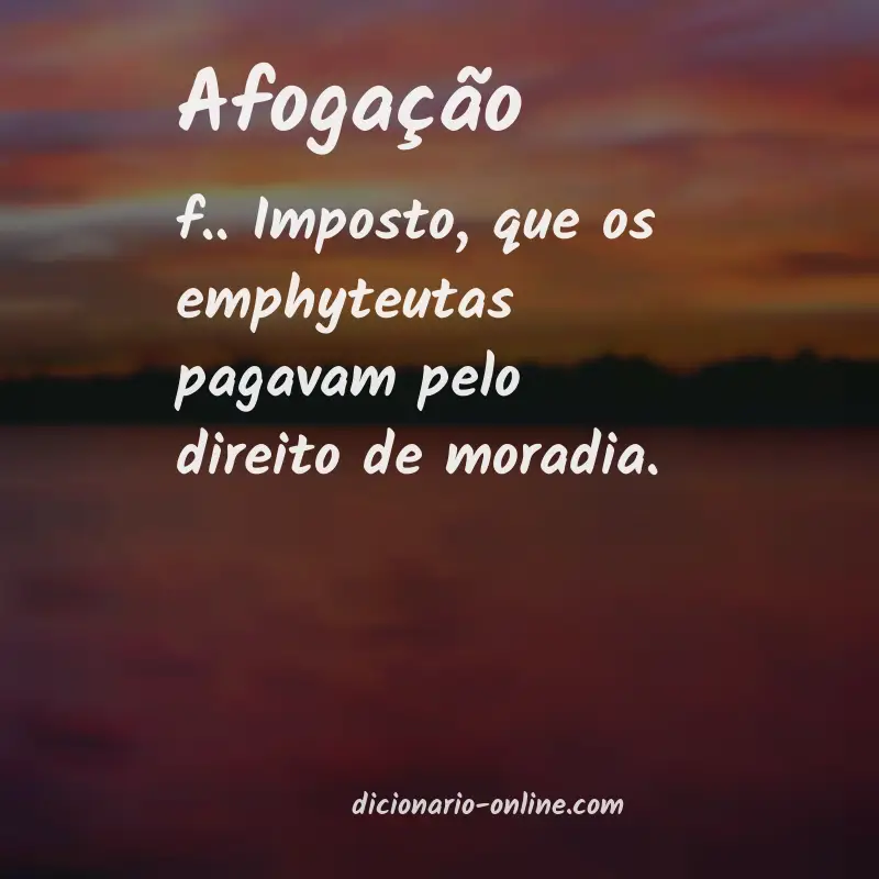 Significado de afogação