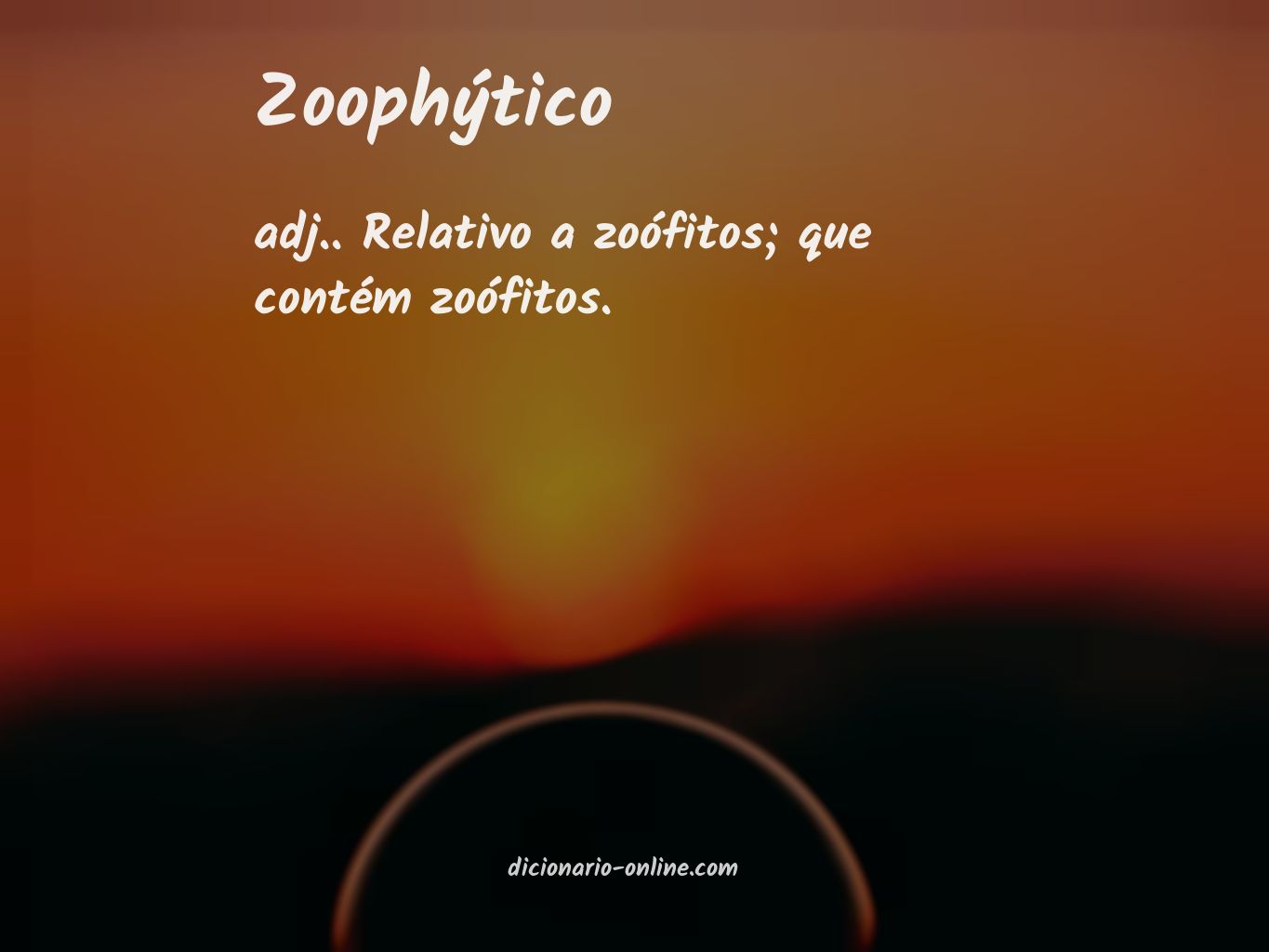 Significado de zoophýtico