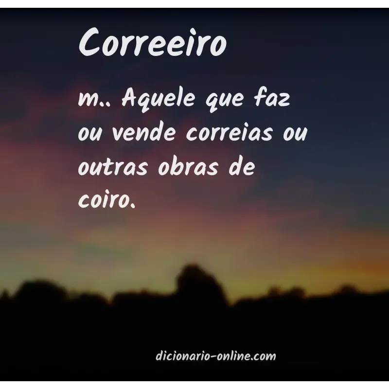 Significado de correeiro