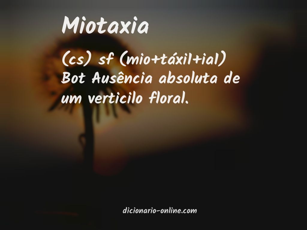 Significado de miotaxia