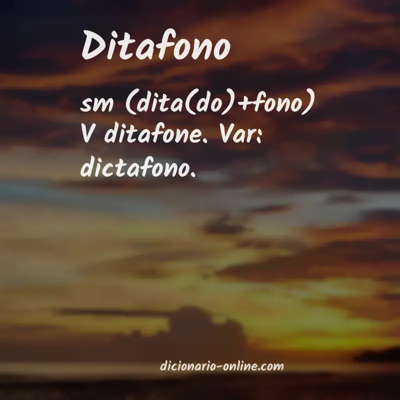 Significado de ditafono