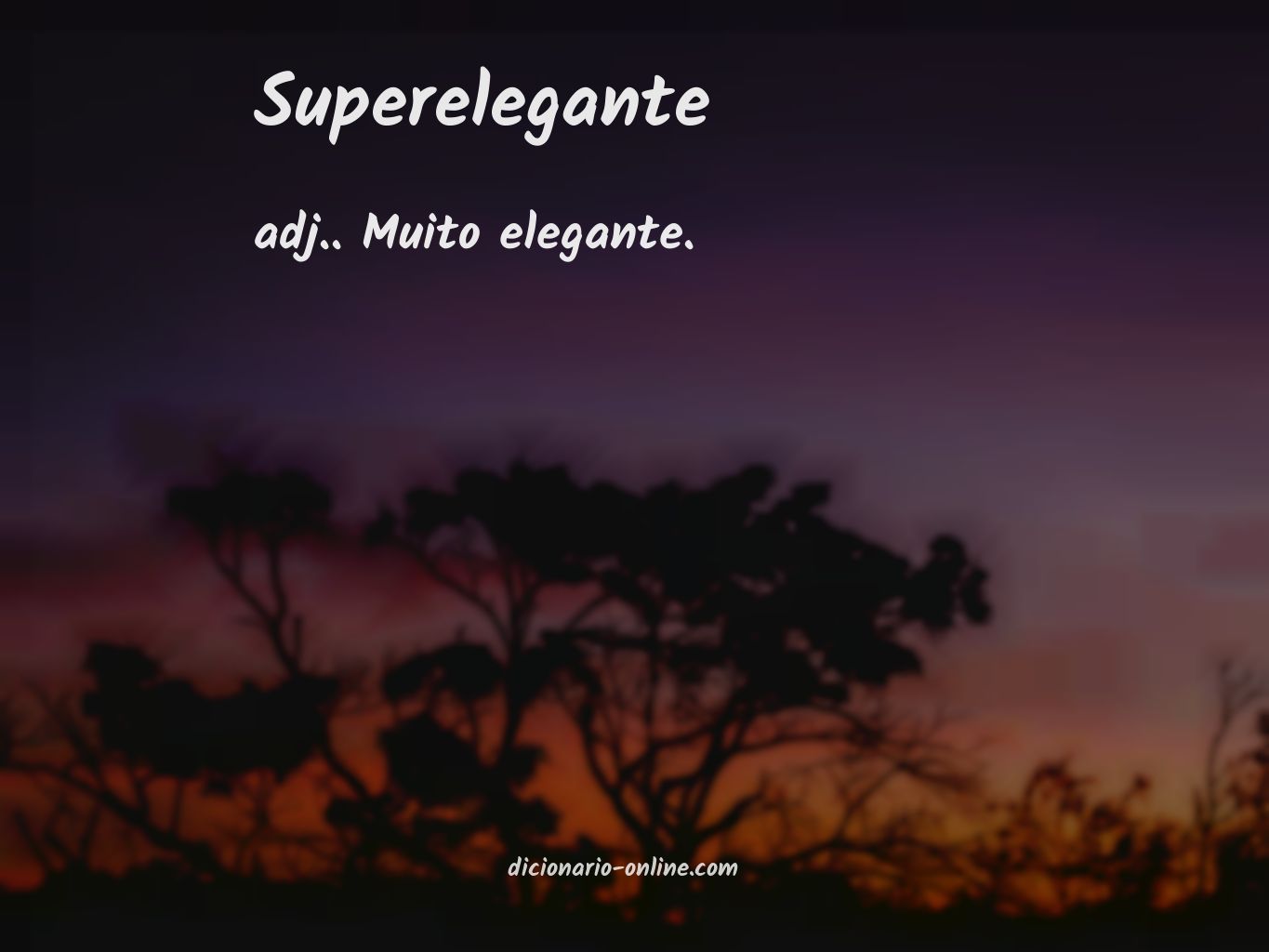 Significado de superelegante