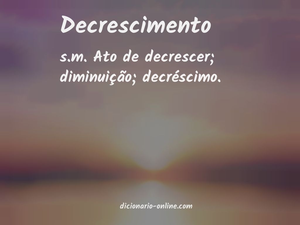 Significado de decrescimento