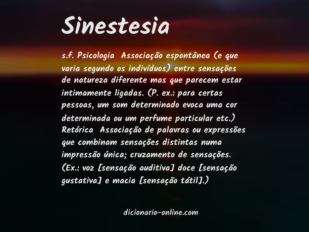 Significado de sinestesia