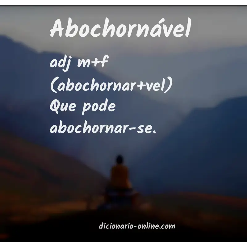 Significado de abochornável