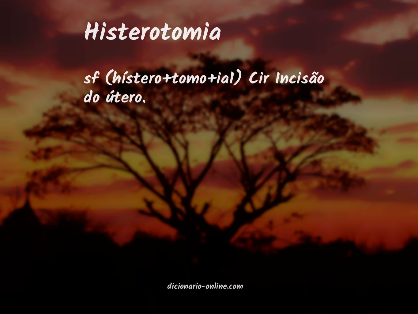 Significado de histerotomia