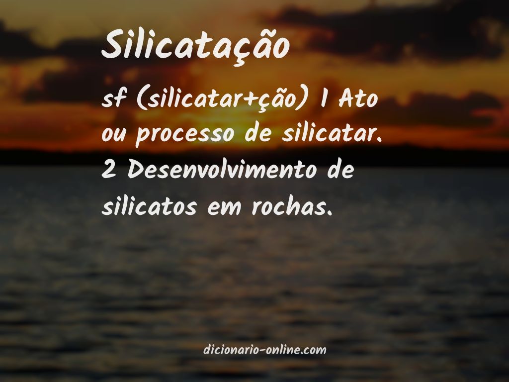 Significado de silicatação