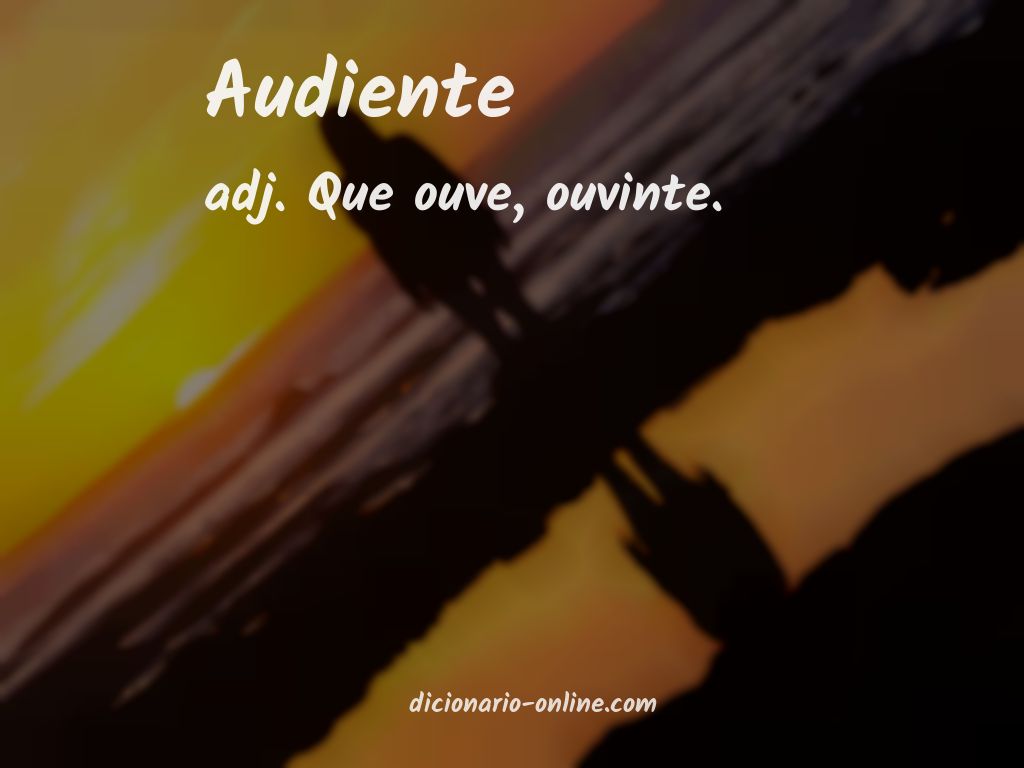 Significado de audiente